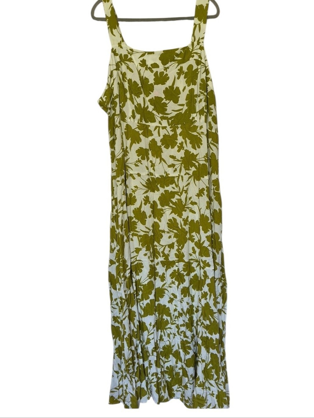 Vince Camuto Windswept Floral Maxi Dress Green Oasis Size 3X NWT